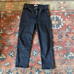 Madewell classic straight jean size 27 black jeans perfect fit and barely worn